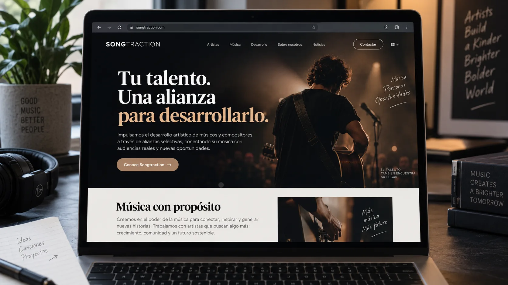 Songtraction website presentation