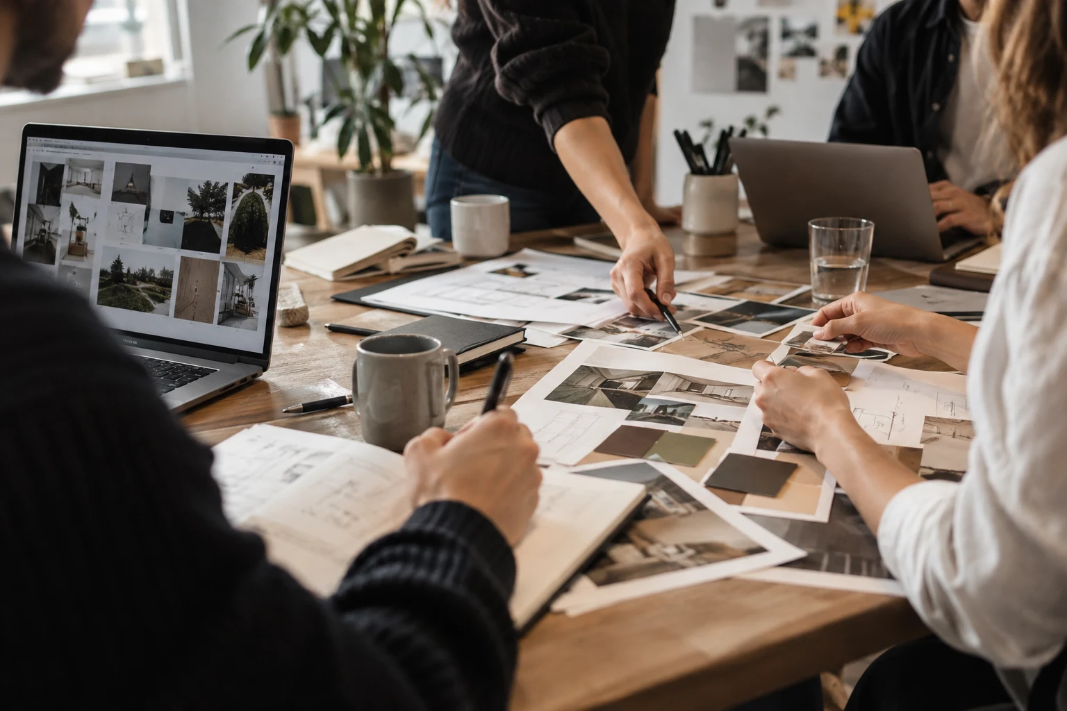 Creative team collaborating in a studio environment